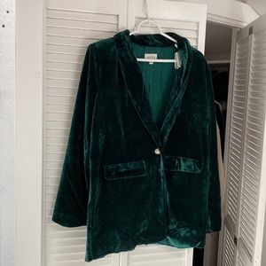 Green velvet Blazer